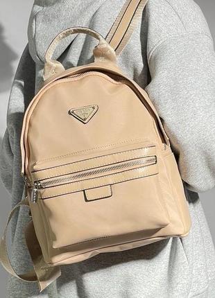 Prada re-nylon small backpack caramel