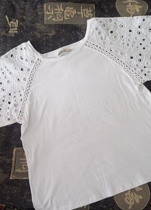 Zara футболка женская белая р.xs, s
