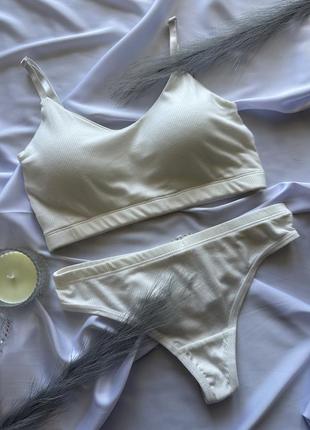 Жіноча білизна базовий комплект нижня білизна топ стрінги ліф труси3 фото