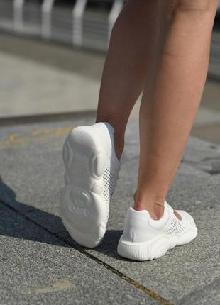 Легкі літні білі шкіряні кросівки р35-41 мокасини кеди балетки сліпони туфлі7 фото