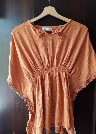 Легесенька туніка-футболка-розлітайка zara
