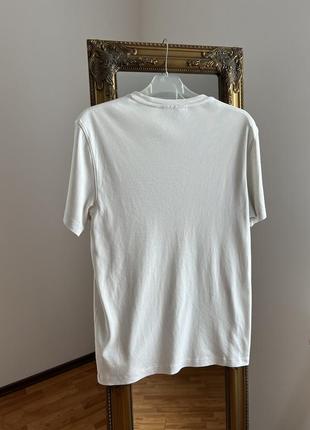 Белая хлопковая футболка michael kors modern fit7 фото