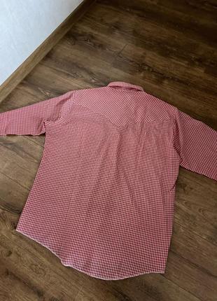 Стильная рубашка в клетку красную оверсайз сша 🇺🇸 dickson jenkins6 фото