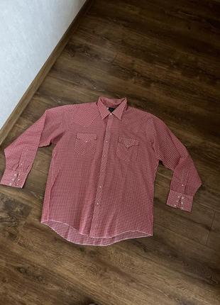 Стильная рубашка в клетку красную оверсайз сша 🇺🇸 dickson jenkins3 фото