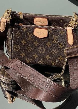 Louis vuitton pochete multi brown 23 х 16 х 5 см