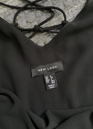 Базовий чорний топ блуза на тонких бретельках new look розмір хс-с3 фото