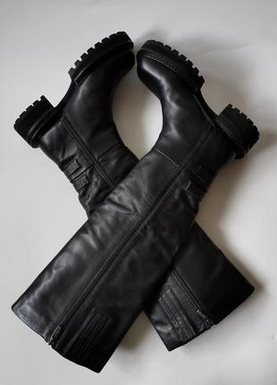 Сапоги кожаные демисезон attizare высокие кожаные женские сапоги с утеплителем ботфорты2 фото