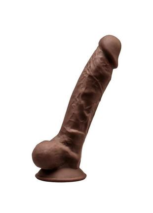 Фаллоимитатор silexd johnny brown (model 1 size 7in), двухслойный, силикон +silexpan, диаметр 3,8см