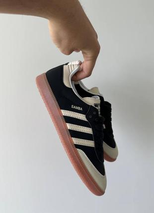 👟 кеди adidas samba og black/beige / наложка bs👟