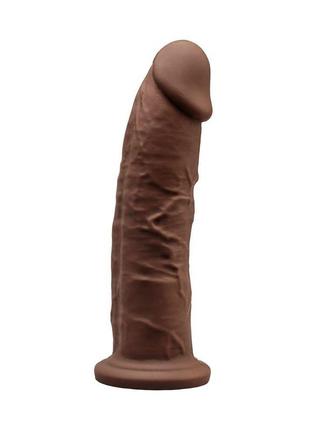 Фаллоимитатор silexd henry brown (model 2 size 7,5in), двухслойный, силикон+silexpan, диаметр 4,8см