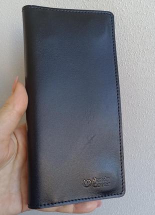 Брак! уценка! кошелек мужской кожаный на магнитах handycover hc0079 черный