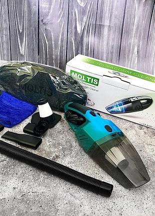 Пылесос автомобильный проводной moltis k8 120вт синий уценка для сухой и влажной уборки 10014