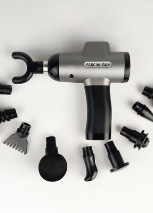 Массажер ручной fascial gun f-08 moltis relax also today (массажный пистолет) в кейсе (bluetooth + power bank) 10048