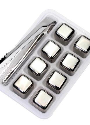 Камни для виски и других напитков moltis 8 шт металлические серебро whiskey stones silver