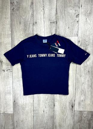 Tommy hilfiger jeans футболка m размер синяя новая женская