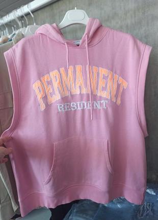 Жилетка майка худі без рукавів bershka