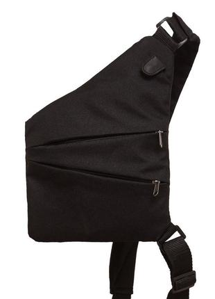 Сумка тактическая cross body мессенджер из ткани, сумка тактическая наплечная. цвет: черный5 фото