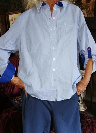 Рубашка jermyn street в принт гусиная лапка батал большого размера