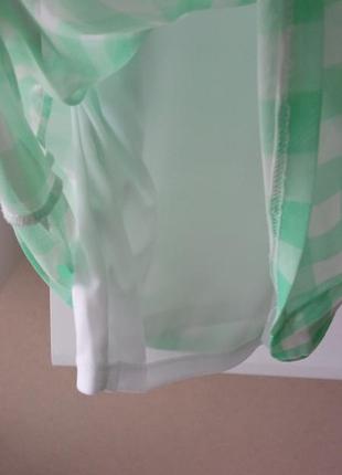 Плаття зелене біле primark в клітинку3 фото