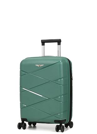 Чемодан worldline полипропилен зеленый с расширением большой l 74х49х31(+5) см 105 л 4.4 кг airtex 289