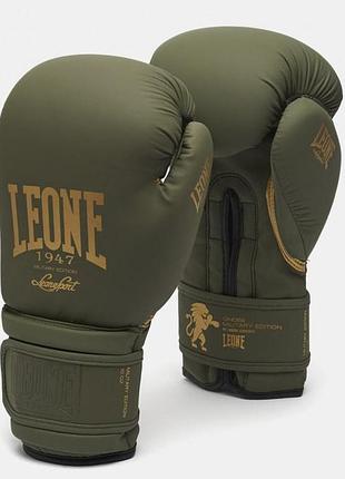 Боксерські рукавички leone mono military 14 ун.