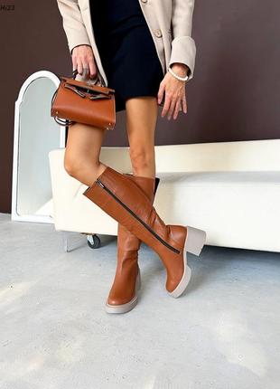 Сапоги женские ржи кожа