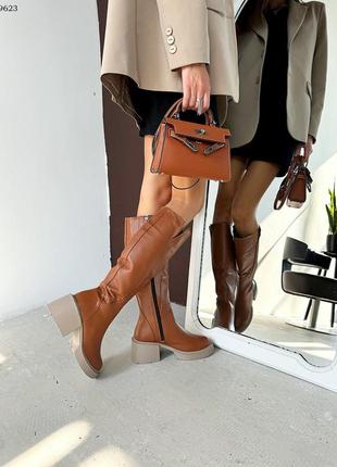 Сапоги женские ржи кожа