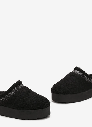 Уггі зимові жіночі капці на платформі titanra taz чорний