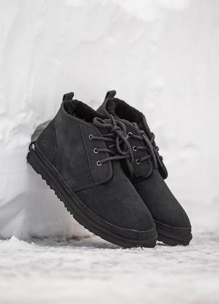Зимние мужские угги ugg neumel black(мех) 40-41-43-44