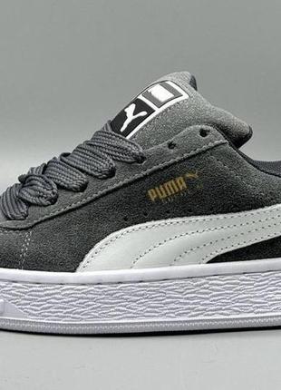 Puma suede xl grey сірі жіночі кросівки