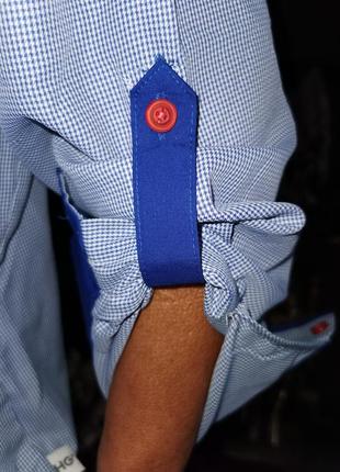 Рубашка jermyn street в принт гусиная лапка батал большого размера