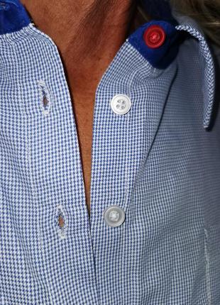 Рубашка jermyn street в принт гусиная лапка батал большого размера