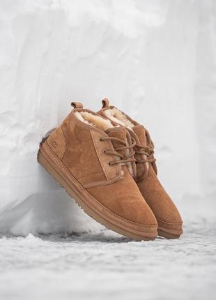 Зимние мужские угги ugg neumel chestnut (мех) 41-42-43-44