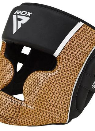 Боксерський шолом rdx t17 aura black gold m