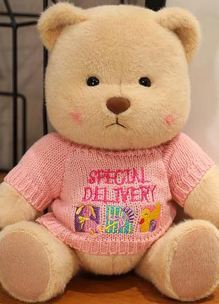 Ведмедик teddy в рожевому костюмі