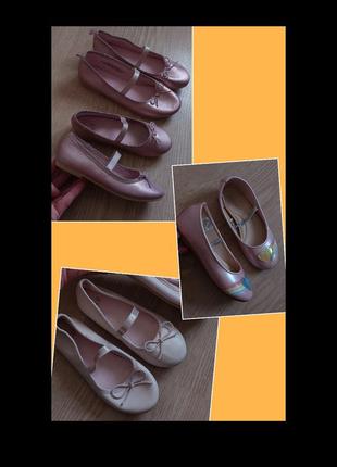 Туфлі для дівчинки 27-28  та 31-33 розміри червоній  чорні рожеві1 фото