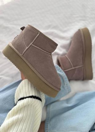 Уггі sport ugg Grey ultra mini platform “cappuccino”