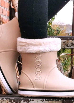 Резиновые полусапоги croc$