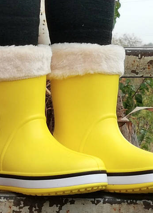 Резиновые полусапоги croc$