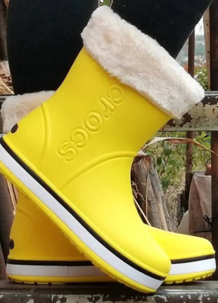 Резиновые полусапоги croc$