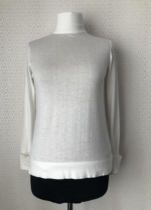 Очень элегантный белый гольф от zara knit, размер м