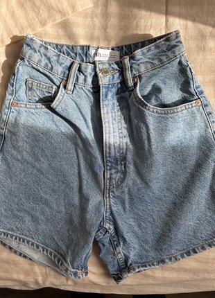 Джинсовые шорты zara 32 размер