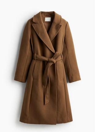 Пальто на підкладці h&m колір кемел