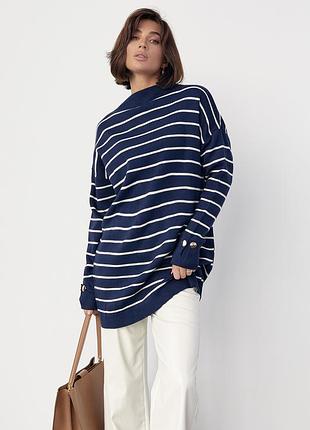 Туника в полоску oversize фасона джемпер