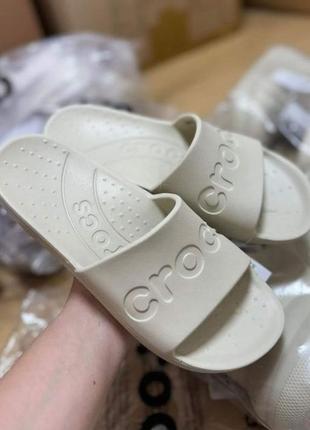 Крокс слайд бежеві crocs slide sandal bone