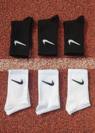 Мужские носки nike / женские носки/ высокие белые носки/ спортивные носки /футбольные носки / белые носки/ баскетбольные чулки1 фото