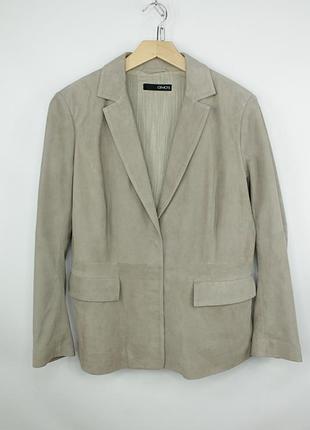 Шикарный кожаный люкс блейзер куртка gimo's gray suede leather blazer jacket women's