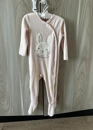 Next теплая пижама детская 1,5-2 года 92 размер