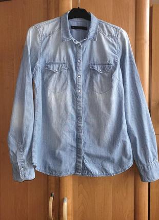 Брендова жіноча джинсова сорочка від zara p m