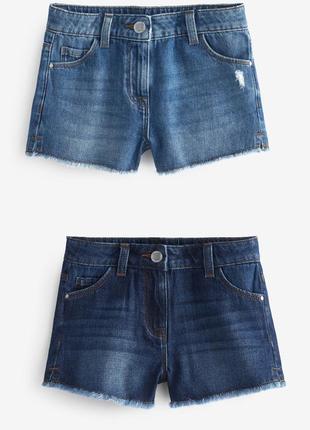 Джинсовые шорты next, детские джинсовые шорты, шорты для девочки, детские шорты2 фото